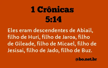 1 Crônicas 5:14 NTLH