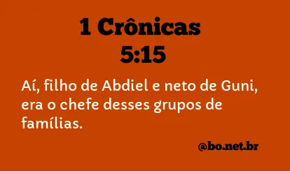 1 Crônicas 5:15 NTLH