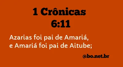 1 Crônicas 6:11 NTLH