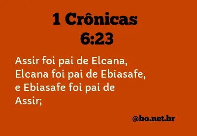 1 Crônicas 6:23 NTLH