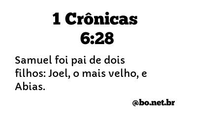1 Crônicas 6:28 NTLH
