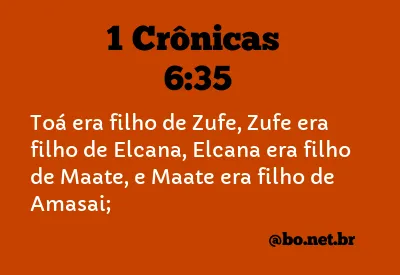 1 Crônicas 6:35 NTLH