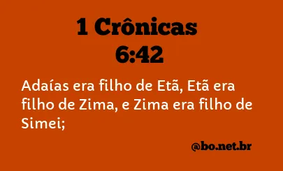 1 Crônicas 6:42 NTLH