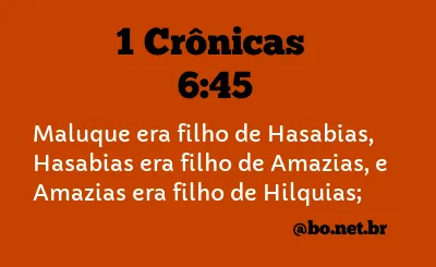 1 Crônicas 6:45 NTLH