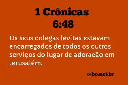 1 Crônicas 6:48 NTLH