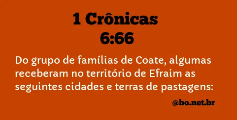 1 Crônicas 6:66 NTLH