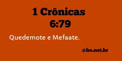 1 Crônicas 6:79 NTLH