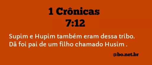 1 Crônicas 7:12 NTLH