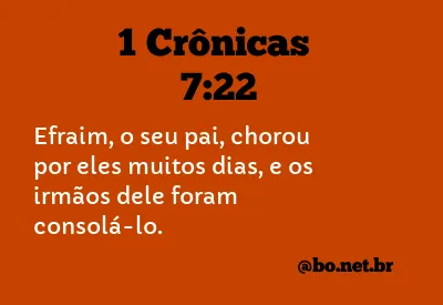 1 Crônicas 7:22 NTLH