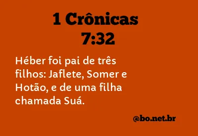 1 Crônicas 7:32 NTLH