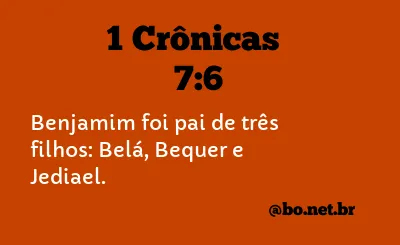 1 Crônicas 7:6 NTLH