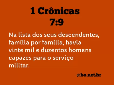 1 Crônicas 7:9 NTLH