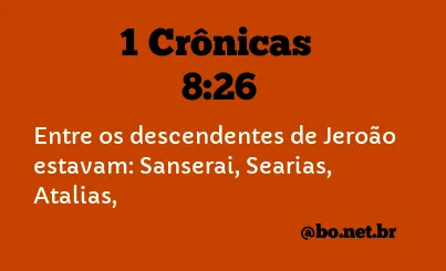 1 Crônicas 8:26 NTLH