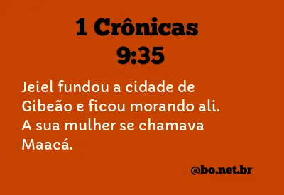 1 Crônicas 9:35 NTLH