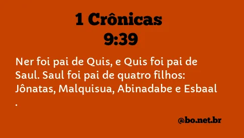 1 Crônicas 9:39 NTLH