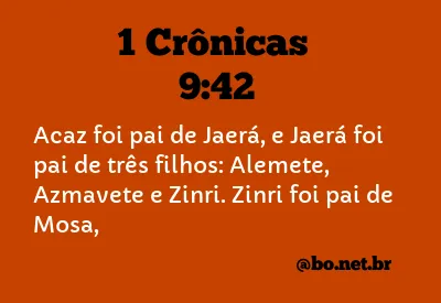 1 Crônicas 9:42 NTLH