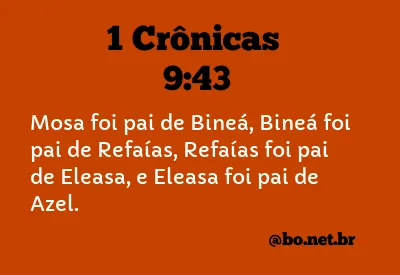 1 Crônicas 9:43 NTLH