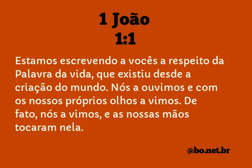 1 João 1:1 NTLH