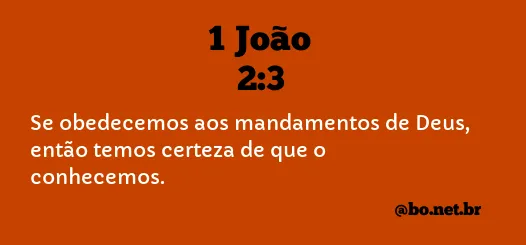 1 João 2:3 NTLH