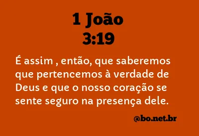 1 João 3:19 NTLH