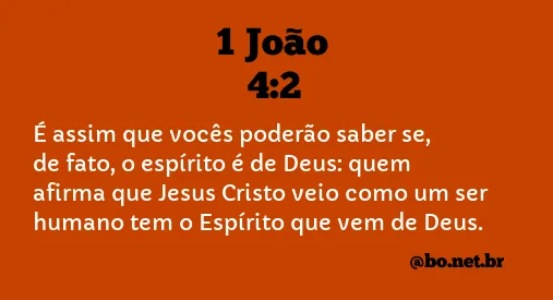 1 João 4:2 NTLH