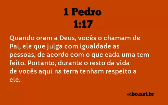 1 Pedro 1:17 NTLH