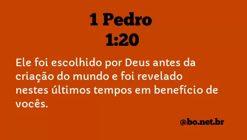 1 Pedro 1:20 NTLH