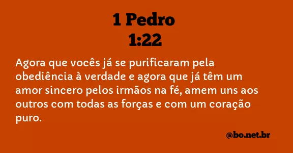 1 Pedro 1:22 NTLH