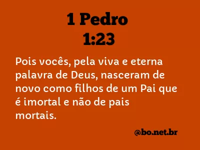 1 Pedro 1:23 NTLH