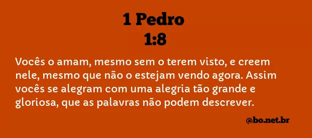1 Pedro 1:8 NTLH