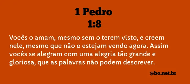 1 Pedro 1:8 NTLH