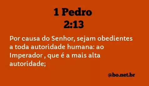 1 Pedro 2:13 NTLH