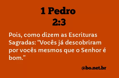 1 Pedro 2:3 NTLH
