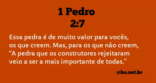 1 Pedro 2:7 NTLH