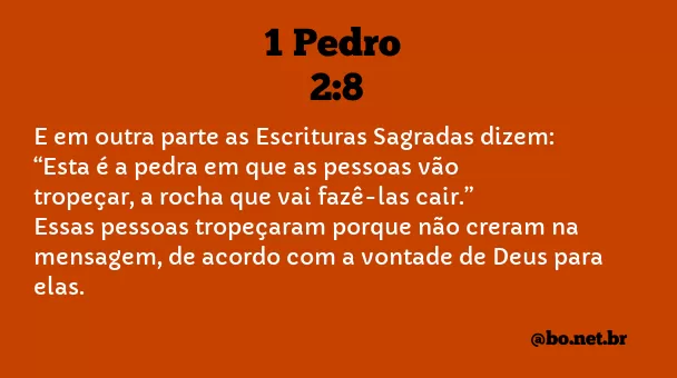 1 Pedro 2:8 NTLH