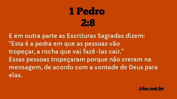 1 Pedro 2:8 NTLH