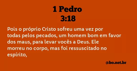 1 Pedro 3:18 NTLH