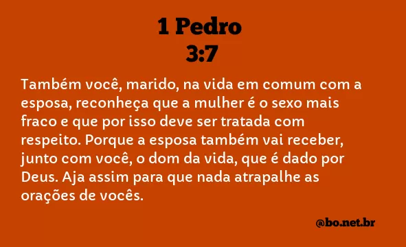 1 Pedro 3:7 NTLH