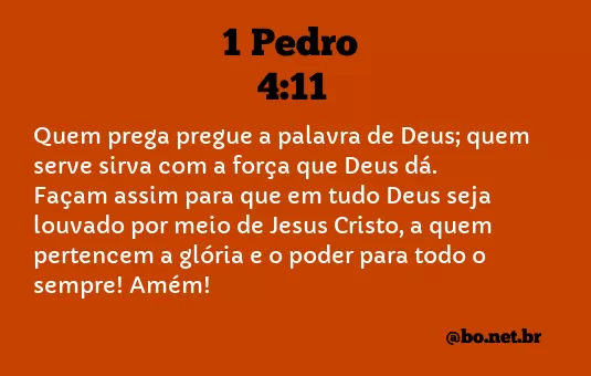 1 Pedro 4:11 NTLH