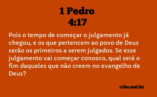 1 Pedro 4:17 NTLH