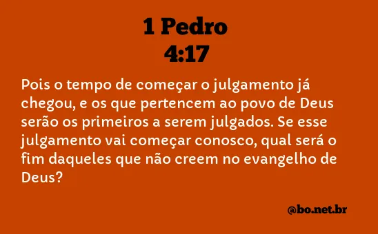 1 Pedro 4:17 NTLH