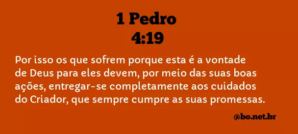 1 Pedro 4:19 NTLH