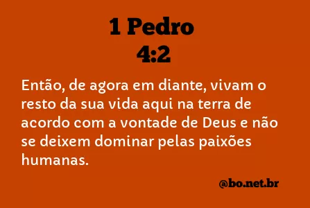 1 Pedro 4:2 NTLH