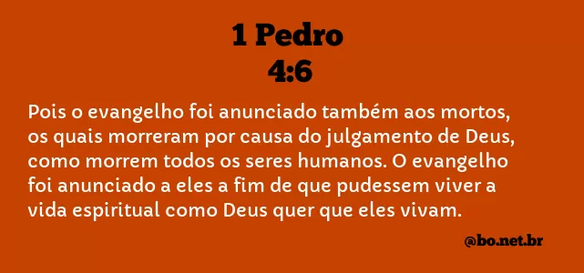 1 Pedro 4:6 NTLH