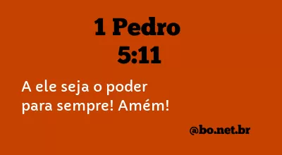 1 Pedro 5:11 NTLH