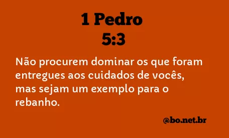 1 Pedro 5:3 NTLH