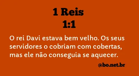 1 Reis 1:1 NTLH