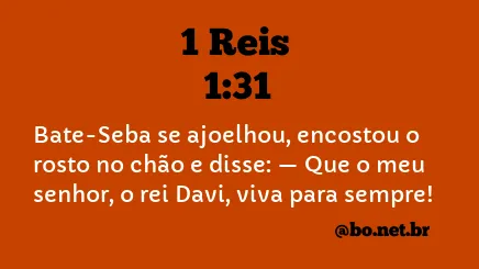 1 Reis 1:31 NTLH