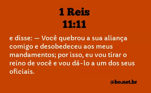 1 Reis 11:11 NTLH