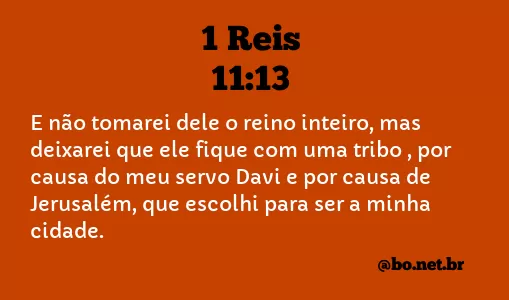 1 Reis 11:13 NTLH